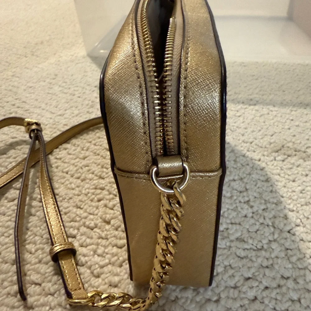 Michael Kors Metallic Gold Crossbody Bag - Picture 5 of 6